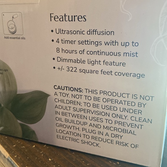 NEW in box Plant Therapy essential Oil diffuser stone electric gray - Picture 3 of 4